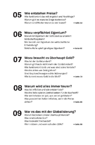 Buchcover und Innenansicht für das Buch: Was du schon immer über Wirtschaft wissen wolltest