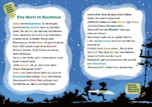 Buchcover und Innenansicht für das Buch: Der Baumhaus-Klau