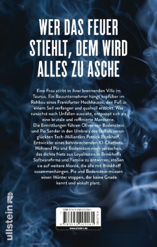 Buchcover und Innenansicht für das Buch: Alles wird Asche
