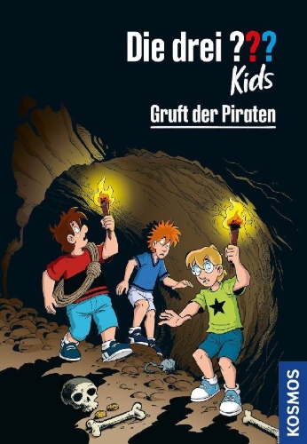 Buchcover und Innenansicht für das Buch: Die drei ??? Kids, 07, Gruft der Piraten