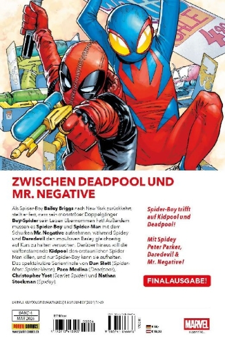 Buchcover und Innenansicht für das Buch: Kidpool/Spider-Boy (2025) #1; Spider-Boy (2024) #17-#20