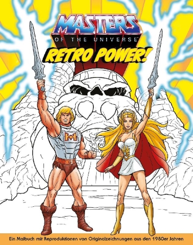 Buchcover und Innenansicht für das Buch: Masters of the Universe - Malbuch