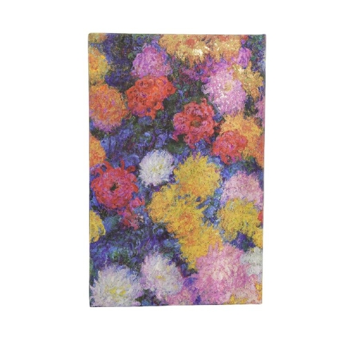 Buchcover und Innenansicht für das Buch: 12-Monatskalender 2027 Monets Chrysanthemen Mini Horizontal