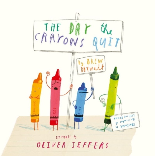Buchcover und Innenansicht für das Buch: The Day the Crayons Quit