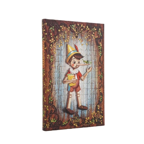 Buchcover und Innenansicht für das Buch: 12-Monatskalender 2027 Carlo Collodi, Pinocchio Maxi Horizontal