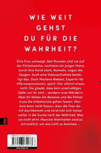 Buchcover und Innenansicht für das Buch: Die Lüge in ihrem Gesicht