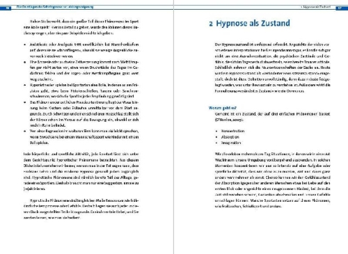 Buchcover und Innenansicht für das Buch: Mentaltraining mit Selbsthypnose
