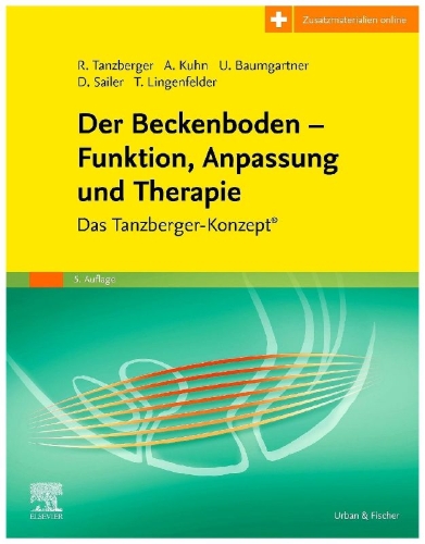 Buchcover und Innenansicht für das Buch: Der Beckenboden - Funktion, Anpassung und Therapie (inkl. Zusatzmaterialien zum Download)