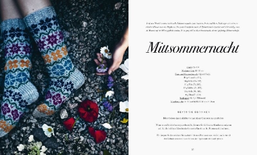 Buchcover und Innenansicht für das Buch: Finnische Socken stricken