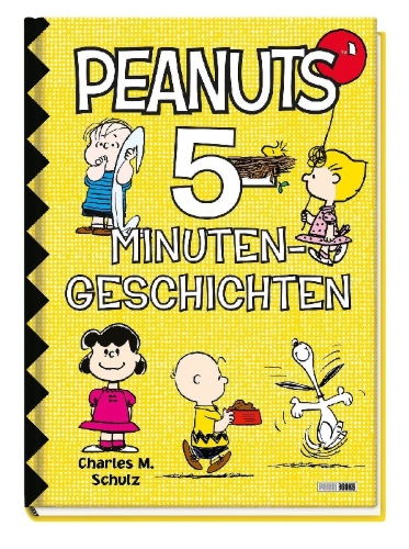 Buchcover und Innenansicht für das Buch: Peanuts: 5-Minuten-Geschichten