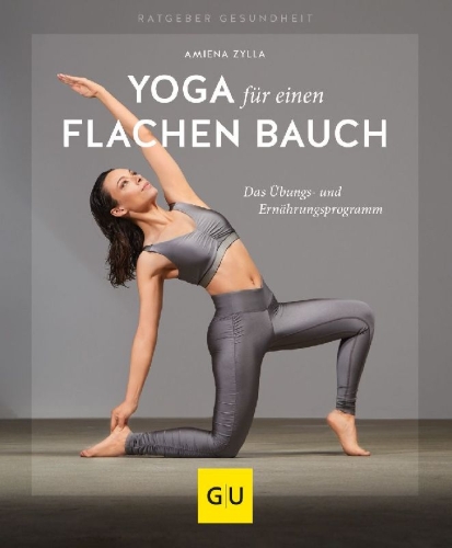 Buchcover und Innenansicht für das Buch: Yoga für einen flachen Bauch