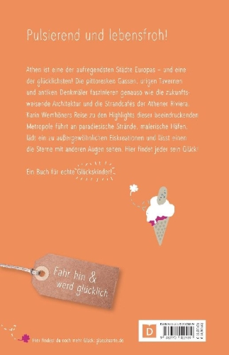 Buchcover und Innenansicht für das Buch: Glücksorte in Athen