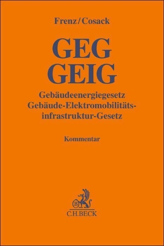Buchcover und Innenansicht für das Buch: GEG GEIG Gebäudeenergiegesetz, Gebäude-Elektromobilitätsinfrastruktur-Gesetz