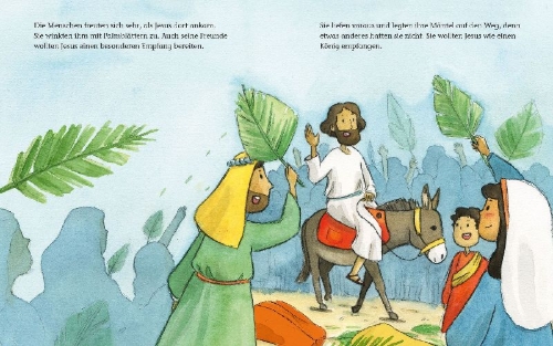Buchcover und Innenansicht für das Buch: Die Ostergeschichte (Pappbilderbuch)