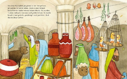 Buchcover und Innenansicht für das Buch: Die Ostergeschichte (Pappbilderbuch)
