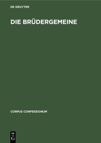 Buchcover und Innenansicht für das Buch: Die Brüdergemeine