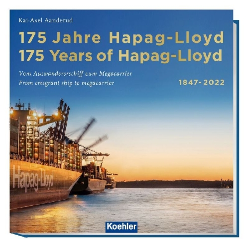 Buchcover und Innenansicht für das Buch: 175 Jahre Hapag-Lloyd - 175 Years of Hapag-Lloyd 1847-2022