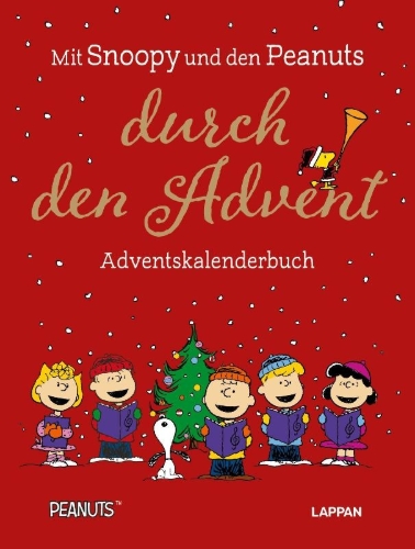 Buchcover und Innenansicht für das Buch: Peanuts Geschenkbuch: Mit Snoopy und den Peanuts durch den Advent