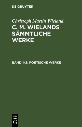 Buchcover und Innenansicht für das Buch: Poetische Werke, Band 1, 2
