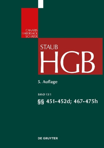 Buchcover und Innenansicht für das Buch: Handelsgesetzbuch, §§ 451 - 452d; 467 - 475h