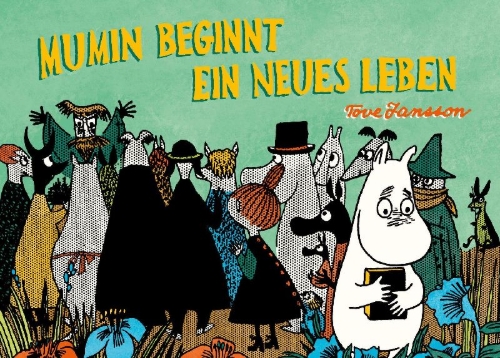 Buchcover und Innenansicht für das Buch: Mumin beginnt ein neues Leben