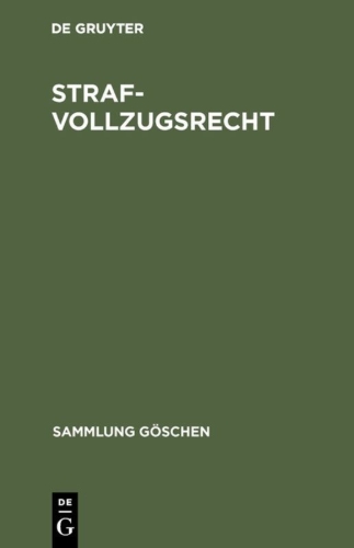 Buchcover und Innenansicht für das Buch: Strafvollzugsrecht