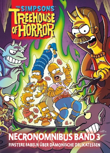 Buchcover und Innenansicht für das Buch: The Simpsons: Treehouse of Horror Ominous Omnibus 3