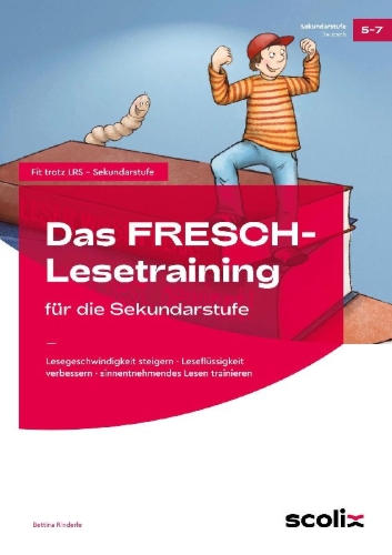 Buchcover und Innenansicht für das Buch: Das FRESCH-Lesetraining für die Sekundarstufe