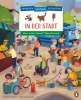 Buchcover und Innenansicht für das Buch: Entdecken, erzählen, beschützen - In der Stadt - Mein erstes Umwelt-Bildwörterbuch