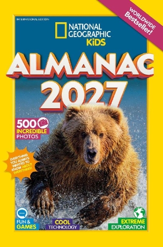 Buchcover und Innenansicht für das Buch: National Geographic Kids Almanac 2027 (International Edition)