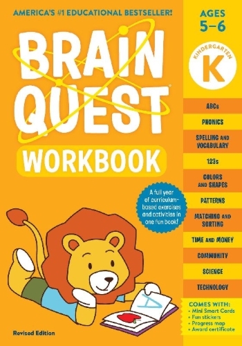 Buchcover und Innenansicht für das Buch: Brain Quest Workbook: Kindergarten Revised Edition