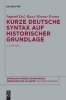 Buchcover und Innenansicht für das Buch: Kurze deutsche Syntax auf historischer Grundlage