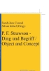 Buchcover und Innenansicht für das Buch: P. F. Strawson - Ding und Begriff / Object and Concept