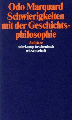 Buchcover und Innenansicht für das Buch: Schwierigkeiten mit der Geschichtsphilosophie