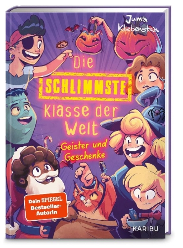 Buchcover und Innenansicht für das Buch: Die schlimmste Klasse der Welt (Band 7) - Geister und Geschenke