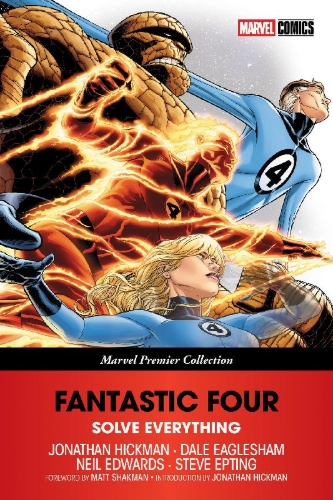Buchcover und Innenansicht für das Buch: Fantastic Four: Solve Everything [Marvel Premier Collection]