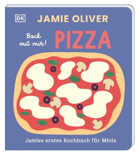 Buchcover und Innenansicht für das Buch: Jamies erstes Kochbuch für Minis. Back mit mir! Pizza