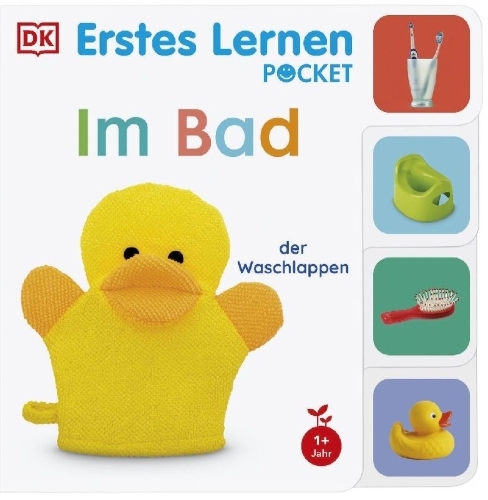 Buchcover und Innenansicht für das Buch: Erstes Lernen Pocket. Im Bad
