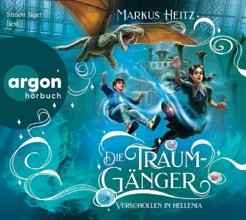 Buchcover und Innenansicht für das Buch: Die Traumgänger - Verschollen in Hellenia