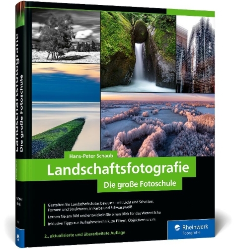 Buchcover und Innenansicht für das Buch: Landschaftsfotografie