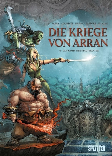 Buchcover und Innenansicht für das Buch: Guerres d'Arran 4