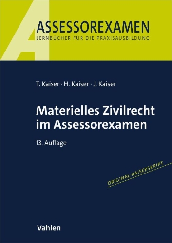 Buchcover und Innenansicht für das Buch: Materielles Zivilrecht im Assessorexamen