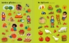 Buchcover und Innenansicht für das Buch: Mein erstes Stickerbuch: Bunter Herbst