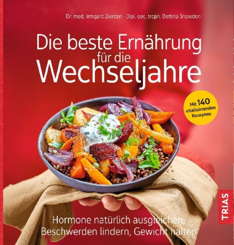 Buchcover und Innenansicht für das Buch: Die beste Ernährung für die Wechseljahre