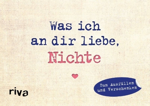 Buchcover und Innenansicht für das Buch: Was ich an dir liebe, Nichte - Miniversion