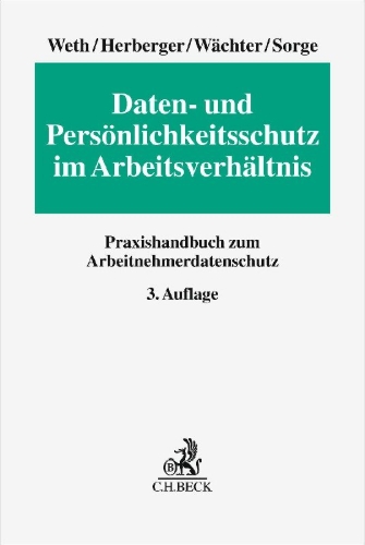 Buchcover und Innenansicht für das Buch: Daten- und Persönlichkeitsschutz im Arbeitsverhältnis