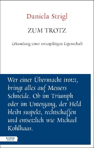 Buchcover und Innenansicht für das Buch: Zum Trotz