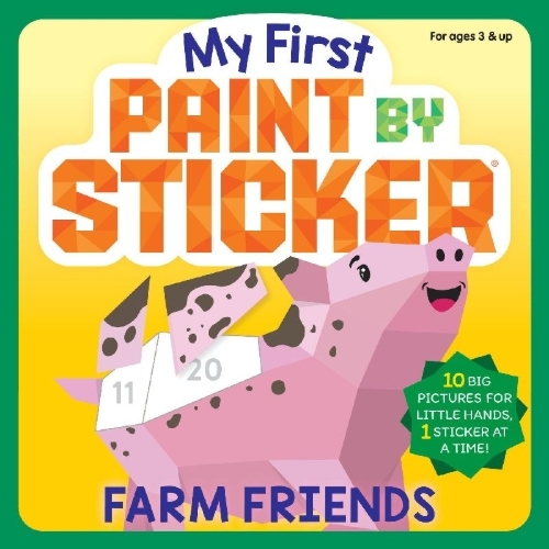 Buchcover und Innenansicht für das Buch: My First Paint by Sticker: Farm Friends