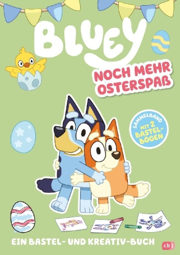 Buchcover und Innenansicht für das Buch: BLUEY - Easter Fun Activity + BLUEY - More Easter Fun Activity