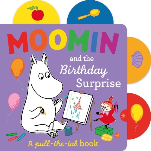 Buchcover und Innenansicht für das Buch: Moomin and the Birthday Surprise